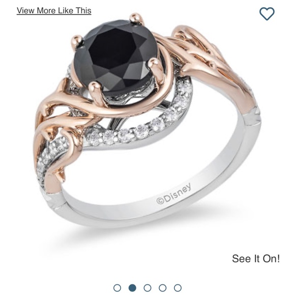 Enchanted Disney Maleficent Engagement Ring Size 4 - Picture 3 of 4